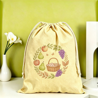 Sac de rangement portable pliable à cordon, imprimé dessin animé, en toile écologique pour pochettes réutilisables et cadeaux événementiels