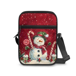 Bolso Bandolera para Hombre con Diseño de Muñeco de Nieve Navideño, 8 Pulgadas, Casual, para Uso Diario - Product Image 1