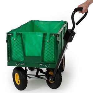 Wagon utilitaire chariot de jardin extérieur chariot de transport remorque 300 lb côtés amovibles métal acier maille fleur chariot camion brouette - Product Image 3