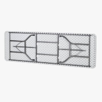 Table rectangulaire pliante en plastique de haute qualité de 240cm pour les événements extérieurs et intérieurs
