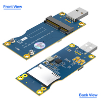 Adaptateur Mini PCI-E vers USB avec emplacement pour carte SIM standard pour module 3G/4G/WWAN/LTE pour adaptateur réseau industriel de bureau/ordinateur portable