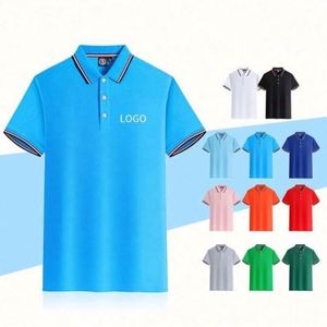 เสื้อโปโลผ้าฝ้ายแท้คุณภาพดีที่สุดสำหรับผู้ชาย เสื้อโปโลลำลองแบบกำหนดเองสำหรับพนักงาน ป้องกันการหดตัว - Product Image 1