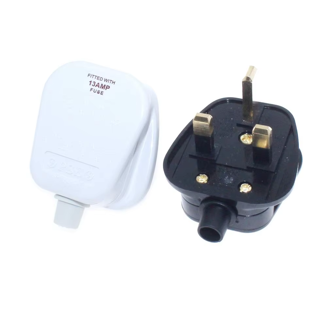 UK 3-Pin AC Power Adapter Extension Cord Cable Rewireable Male Wire Fused Socket Outlet ABS Material WiFi Compatible 13A Rated