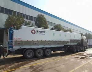 Semi-remorque de déchargement premium CLW personnalisée à 3 essieux avec système de convoyage par vis hélicoïdale hydraulique pour le transport de céréales et d'aliments en vrac - Product Image 3