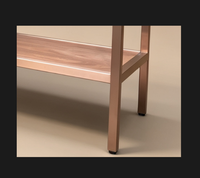 Meuble sous-vasque de salle de bain d'hôtel de luxe avec pieds couleur champagne et dessus en marbre 2027