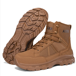 DFB1106 Khaki Brown Stock Security Men Training <b>Boots</b> <b>Hiking</b> Mountain <b>Boots</b> - Product Image 2