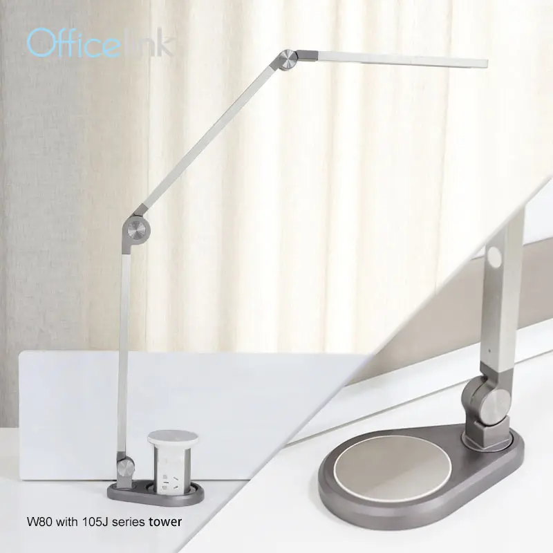Custom Touch Switch LED Flexible Folding Table Lamp With Socket For Office