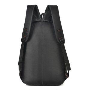 Laptop <b>Backpack</b> For Men <b>Black</b> Oxford Cloth Water Resistant Computer Interlayer Business Travel Shoulder Straps Solid Color - Product Image 1