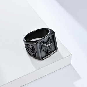 Viking <b>Ring</b> For Men <b>Titanium</b> Steel Wolf Head Nordic Celtic Pattern Jewelry Gift - Product Image 3