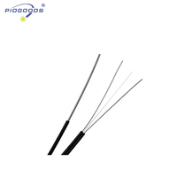 FTTH cable de fibra óptica para exteriores modo único, fibra G657A1, lszh, cable de caída de 1 núcleo negro