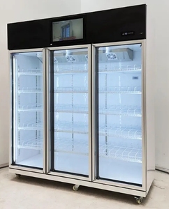 Upright Glass Door <strong>Smart</strong> Advertising Display <strong>Refrigerator</strong> Freezer Single-Temperature with Transparent LCD Touch <strong>Screen</strong> - Product Image 4