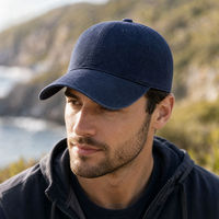 Casquette de baseball structurée à six panneaux en nylon lavé, à calotte moyenne, en sergé, réglable, pour fabricants OEM et propriétaires de marques