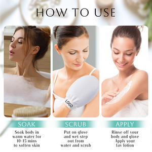 Logo et Emballage Personnalisés pour Gants de Douche Exfoliants Gants Exfoliants Marocains - Product Image 4