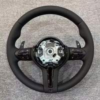 Volant en cuir noir intégral avec boutons pour BMW F01 F06 F10 F11 F20 F21 F22 F30 F31 F32 F34 F36 F80 F82 E70 E81 E90