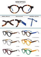 Gafas de acetato mixto de nuevos colores de último diseñador, gafas ópticas, monturas de gafas de ojo de gato para mujer
