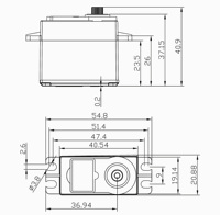 Servomoteur numérique standard JX PDI-4503HB 4kg-cm avec engrenages métalliques et plastiques, connecteur JR, pour voitures, bateaux, drones, bateaux RC et jouets à l'échelle 1:8 et 1:10