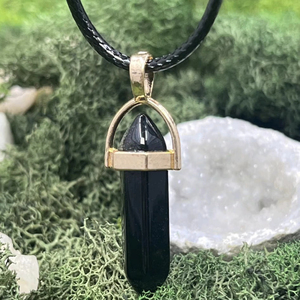 Colgante de lápiz de obsidiana negra con ágata Mirani, temática de hadas, decoración para el hogar y regalo, excelente precio, Gujarat - Product Image 1