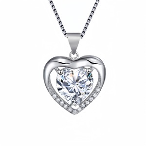 Collana pendente per gioielli <span class=keywords><strong>donna</strong></span> con diamanti eterni a forma <span class=keywords><strong>di</strong></span> <span class=keywords><strong>cuore</strong></span> blu collana alla moda per <span class=keywords><strong>donna</strong></span> - Product Image 4