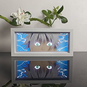 Lampada da tavolo a LED RGB con animazione 3D di nuova concezione, con incisione del personaggio Zorro, Demon <span class=keywords><strong>Slayer</strong></span>, Dragon Ball. - Product Image 3