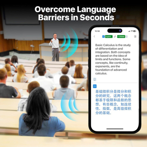 LCD màn hình cảm ứng tai nghe hiển thị kỹ thuật số tai nhảy dịch phần mềm hỗ trợ 144-156 ngôn ngữ video/Offline dịch - Product Image 4