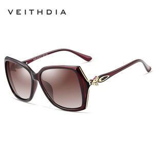 Veithdia – lunettes de soleil polarisées pour femmes, verres UV400 TAC, monture en plastique et métal, mode voyage, protection solaire 3039 - Product Image 5