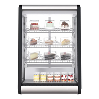 Réfrigérateur de comptoir électrique en acier inoxydable à triple porte vitrée pour boulangerie, pâtisserie, gâteaux, 138L, hôtels, restaurants