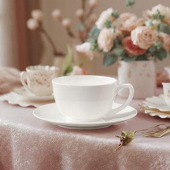 Food Grade Italian Cappuccino Cups Bone China Teacup and Saucer Set for Tea Party