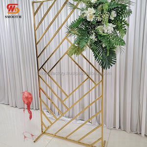 Soporte de Fondo Metálico de Acero Inoxidable LEDA para Eventos y Fiestas, Marco Simple para Fondo de Boda, Decoración con Globos y Flores, Forma Rectangular - Product Image 4