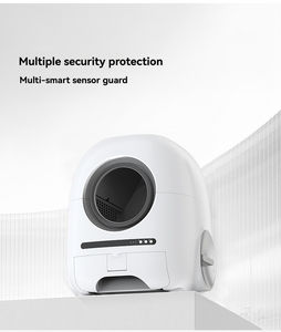 La litière pour <span class=keywords><strong>chat</strong></span> désodorisante intelligente peut s'auto-nettoyer automatiquement et rapidement grâce à une vidéo d'application pour chats - Product Image 6