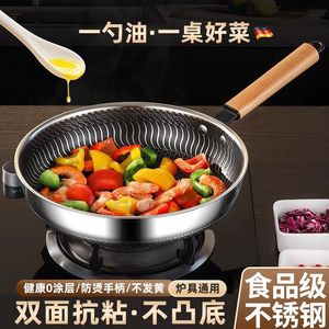 กระทะเคลือบสารกันติดพร้อมฝาปิด ภาชนะทำอาหารสแตนเลสทรงกลมสำหรับสเต็ก แพนเค้ก และกระทะ ใช้ได้กับเตาแม่เหล็กไฟฟ้า - Product Image 3