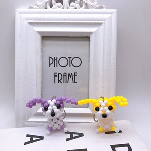 Llaveros de coche con animales de recuerdo para niños, regalos promocionales, decoración DIY para mochilas escolares, cuentas acrílicas, lindo llavero de cachorro de dibujos animados - Product Image 2