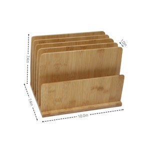 Carpeta de bambú, organizador de documentos y archivos para escritorio de oficina, archivador multifuncional, modelo personalizado para exportación - Product Image 2