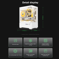 Caja de PC Compacta MicroATX con Soporte para Radiador Superior de 240 mm, Chasis de Juego Mini Torre con Vidrio Templado