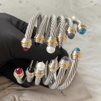 Bijoux ouverts pour les mains en laiton 5MM incrustés de diamants, populaires en Europe et en Amérique