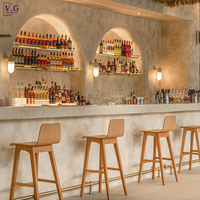Comptoir de bar en pierre artificielle de haute qualité pour restaurants, clubs, cafés avec un design moderne et une garantie de 8 à 10 ans