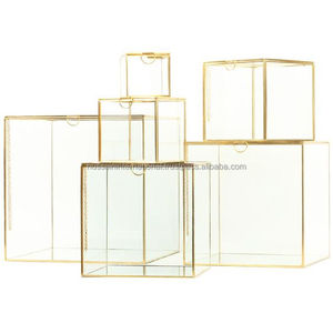 Decorative Gifting Glass and Metal Boxes in Gold