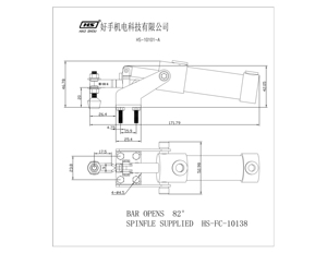 Diskon besar klem daya pneumatik HS-10101-A penjepit Toggle Hold Down dengan Inlet 1/8" - Product Image 4