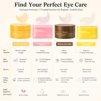 Patchs Hydrogel Contour des Yeux OEM/ODM au Rétinol, Vitamine C et Collagène – Couvrance Totale, Masque Doux pour les Yeux, 60 Unités