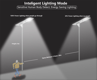Contrôleur solaire MPPT en silicium monocristallin IoT, indice de protection IP65, lampadaire LED 120W avec construction en alliage d'aluminium