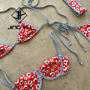 Ventes en gros, faible MOQ, maillots de bain personnalisés, maillots de bain de haute qualité, tissu imprimé personnalisé, bikini deux pièces pour femmes - Product Image 2