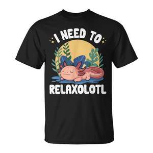 Camiseta Relaxolotl Axolotl para Adultos, Unisex, Cuello Redondo, Manga Corta, Impresión Digital, Ropa Promocional Hecha en China - Product Image 1