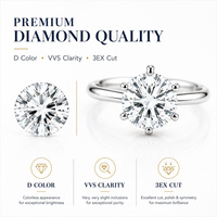 Bague de fiançailles classique à 6 griffes en diamant brillant cultivé en laboratoire, certifiée IGI, en platine PT950, bande unie, sur mesure, marque Viti