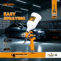Pistolet à peinture pneumatique 600cc avec buse de 1,4 mm, haute performance, atomisation uniforme et moindre surpeinture - Peinture automobile et mobilier