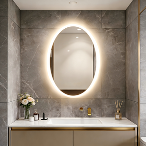 <span class=keywords><strong>Espejo</strong></span> <span class=keywords><strong>de</strong></span> Maquillaje Inteligente LED sin Marco, Estilo Moderno y Lujoso, Personalizable, <span class=keywords><strong>Espejo</strong></span> Decorativo Táctil - Product Image 3