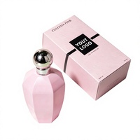 Boîtes à parfum personnalisées en relief, écologiques, en papier rose spécial avec pelliculage mat, adaptées aux parfums et aux rouges à lèvres