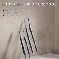Outils de pédicure en acier inoxydable à la mode, grattoir pour les pieds, lime à ongles, éliminateur de peaux mortes, grattoir pour les talons, couteau de manucure, pédicure