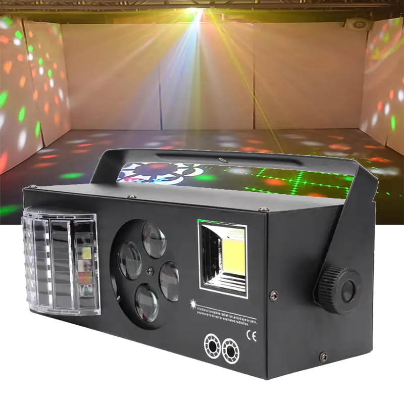 AOPU DMX Stage Effect 40W Laser + Derby + Strobe + Pattern RGBW 4 en 1 LED Laser Disco DJ Light para Bar Club