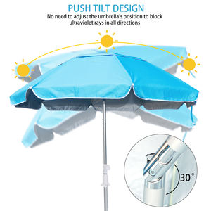 2 M 초대형 비치 우산 디스플레이 비치 우산 극 삽입 야외 태양 보호소 UV 저항 - Product Image 3