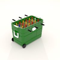Glacière avec table de baby-foot intégrée, chariot isotherme pour pique-nique