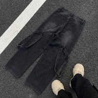 Fabricant de vêtements en denim personnalisés streetwear, broderie, coupe et couture, appliqué, patch, denim délavé, jeans, pantalons pour hommes
